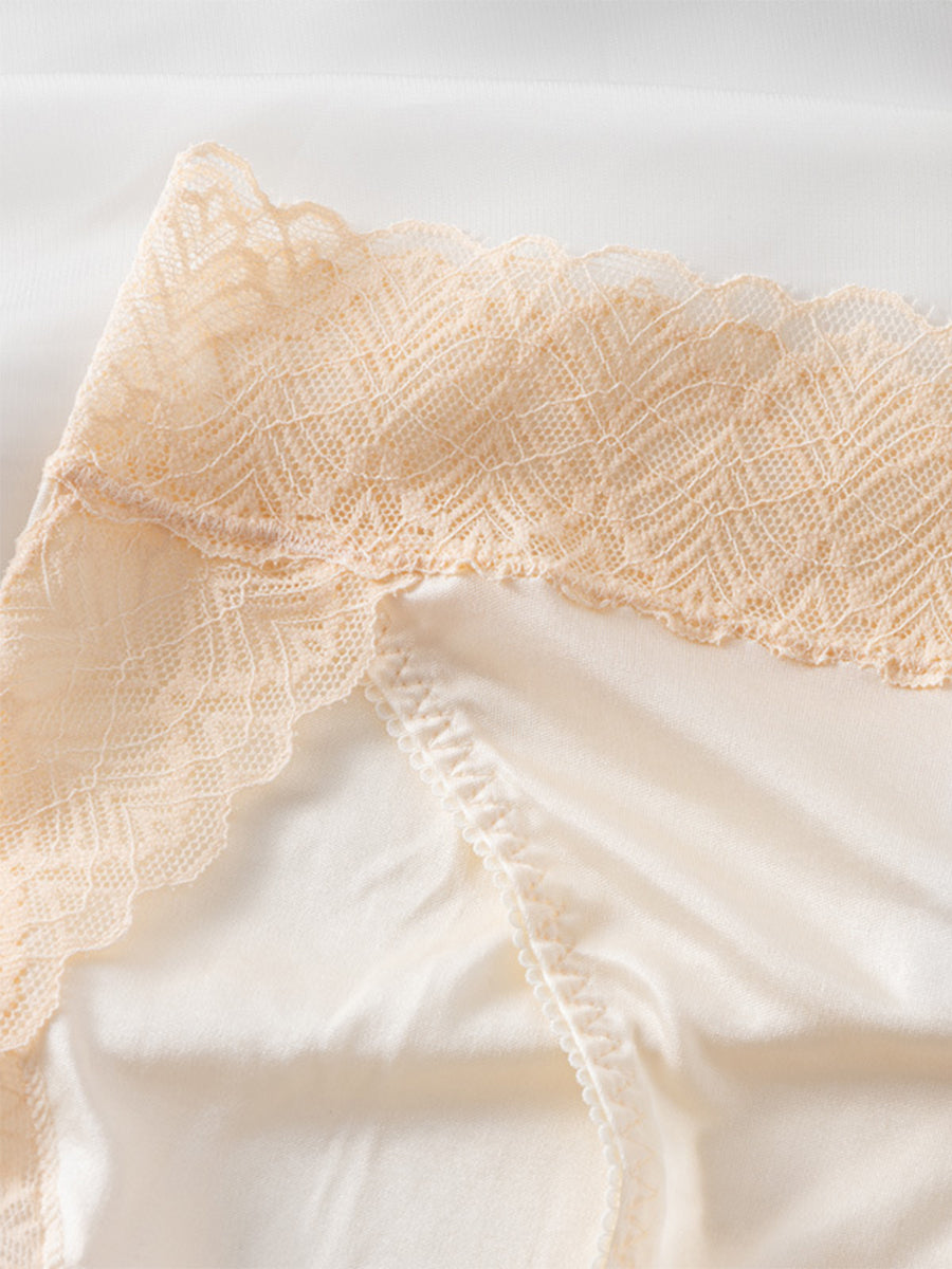 【Silky Comfort】贅沢シルク 総レースブラ ペアショーツ