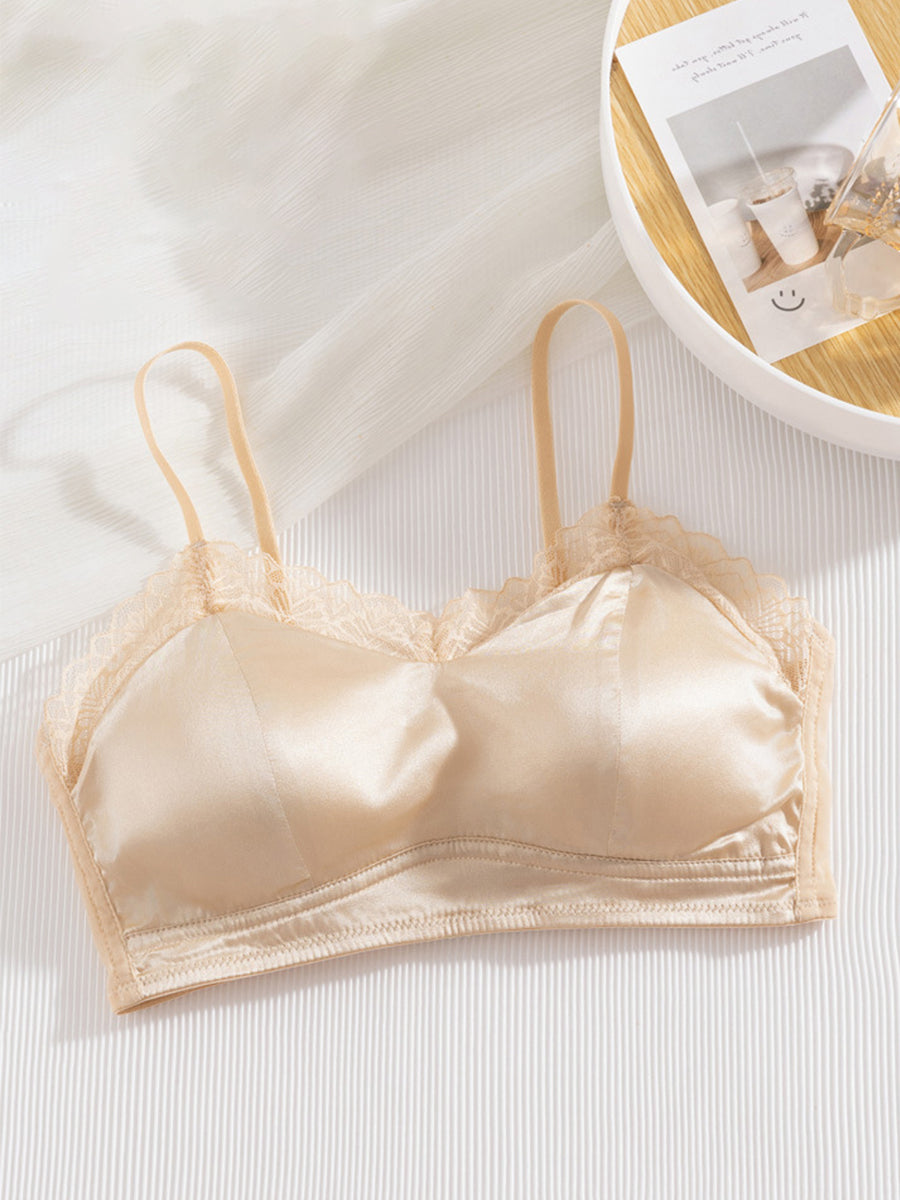 【Silky Comfort】贅沢シルク 総レースブラ
