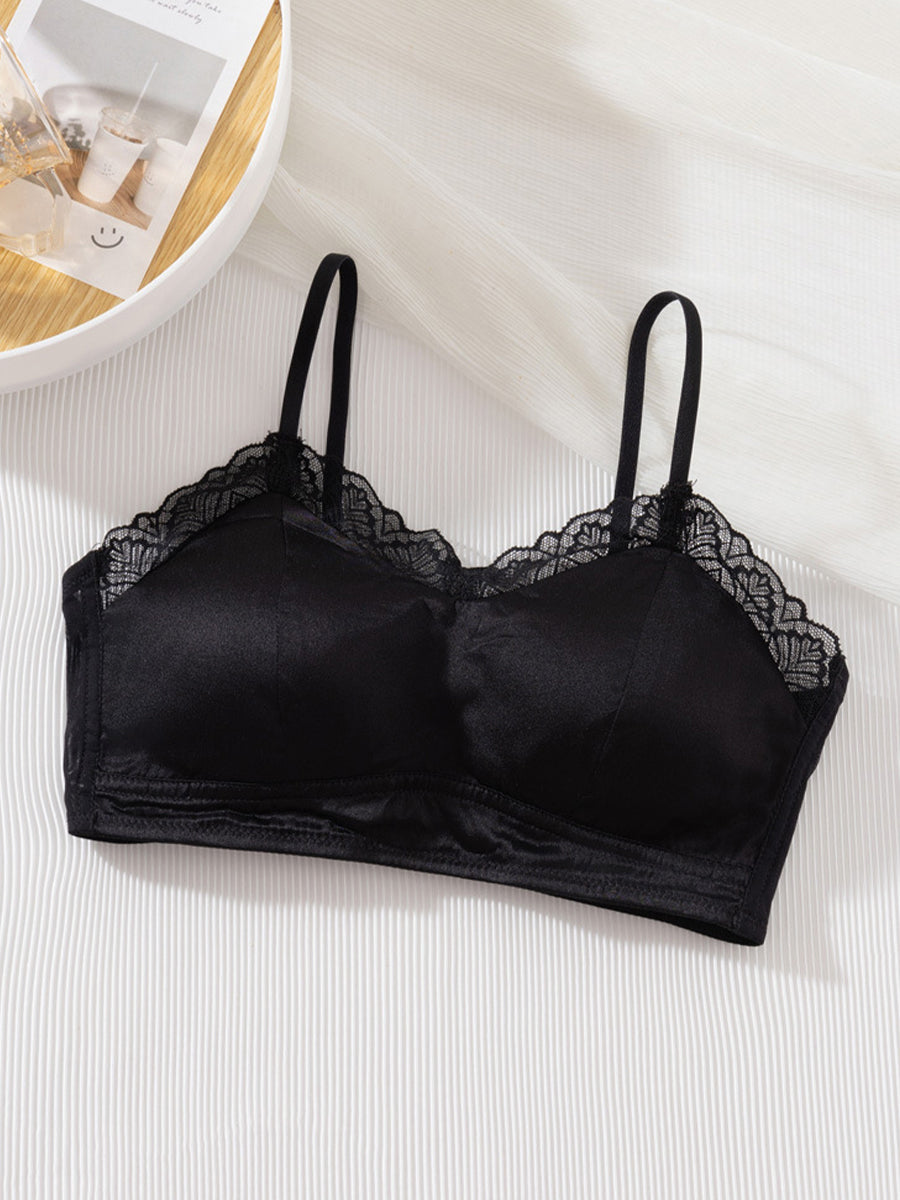 【Silky Comfort】贅沢シルク 総レースブラ